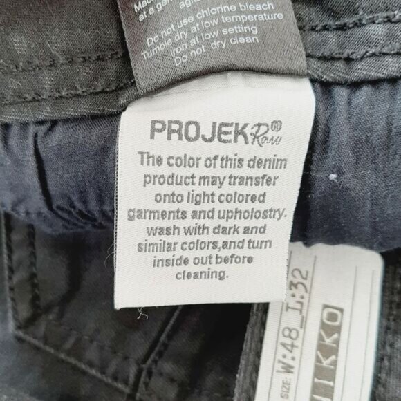 PROJEK RAW | Nikko Comfort Stretch Distressed Black Wash Jeans Men's Sz 48 - Picture 12 of 12